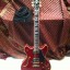 WASHBURN HB-35 RED WINE+ROLAND MIDI vintage.