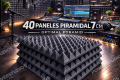 40  Paneles acústicos optimal pyramid,  7cm alta calidad ¡Nuevos en Stock!