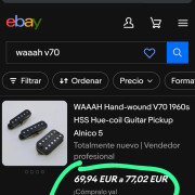 Juego Pastillas Guitarra HSS Alnico V Waaah · A Coruña · 45 €