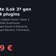 Lote iLok 3ª gen + 4 plugins (Slate Classic Tubes 3, Eventide Quadravox, iZotope) · Valencia · 79 €