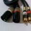 Cable XLR Macho a RCA Dorado Cable doble de 1,5 m, grosor 7mm Tipo N Profesional. Baja perdida, antiruido Marca E.D.C