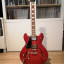Guitarra semisólida Harley Benton HB-35Plus Cherry para zurdos.