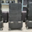 line array w&db 12 cajas con bumpers y carros de transporte