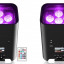 Set 2 focos LED WASH de 108W recargables RGBWA UV