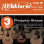 Cuerdas acústica 3 sets D'Addario EJ15-3D Extra Light .010- .047 Phosphor Bronze a estrenar