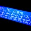 Korg 01/WFD con pantalla LED azul