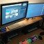 Escritorio home studio StudioRTA Creation Station + soporte monitores.