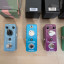 Varios pedales de guitarra
