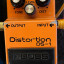 Vintage Boss distortion ds-1 de 1980 , silver screw, japonés black label.
