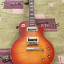 Vintage V100 Les Paul Flame Cherry Sunburst con estuche