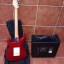 Fender squier stratocaster mejorada con amplificador Fender Mustang I V2