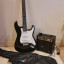 Stratocaster Volt, con ampli, funda, afinador, cable i puas