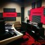 Promoción-10 paneles akustik pyramid color rojo ,48x48x 4,5cm Dale color a tu sala+envío incluido