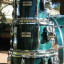 ULTRA RARE Yamaha 9000 Recording Custom Deep Aqua 10" & 12" Jazz size toms