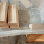 Caixa/Tabal de fusta de cirerer amb blocs."Ceret" de 13" x 5".