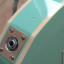 Telecaster Partcaster green surf foam binding mástil block inlays Bigsby