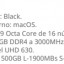 Mac OS Hackintosh Pro iClon Z3 2020 i9 16 núcleos 16GB RAM DDR4 500GB