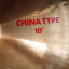 Plat China Type Paiste 2002 de 18 ". Molt bon estat, amb les vores i el forat perfectes. El millor és veure les fotos pe