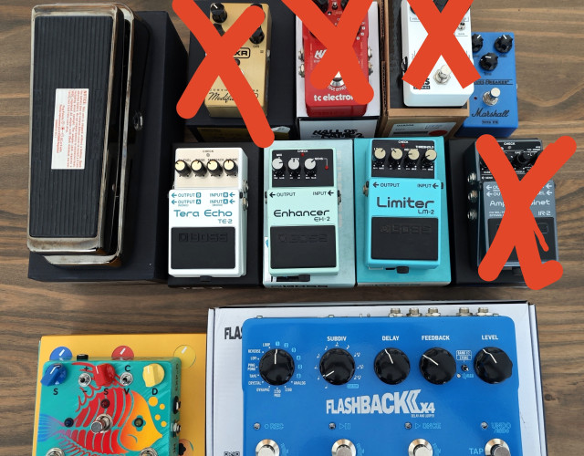 JamRipply Fall,Cry baby ltd,boss TE2, EH2, LM2, Flashback 2x4, Bluesbreaker