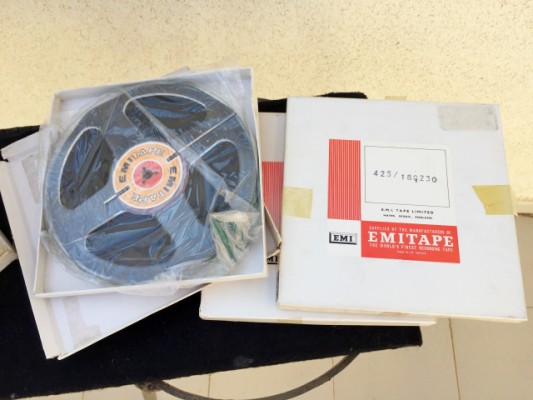 Bobinas audio EMI vintage de 1/4 para grabación o tape echos.