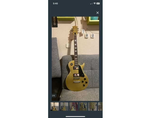 RESERVADA Guitarra Vorson modelo Les Paul Gold Top