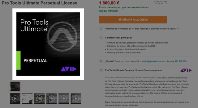 Avid Protools Ultimate Perpetual License