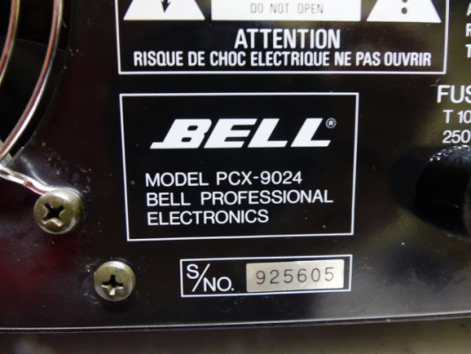 Etapa Alemana Bell PCX-9024, 2 x 650watt @ 4ohm procesada