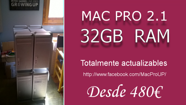 Apple Mac Pro's 2.1 con 32 GB ram...
