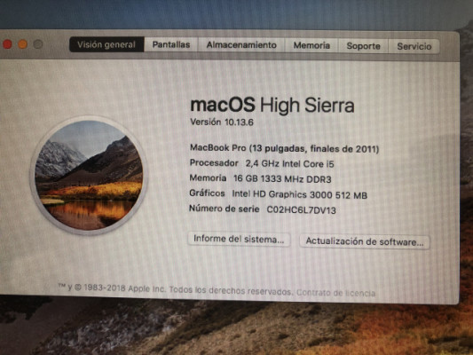Macbook Pro 13” 2011