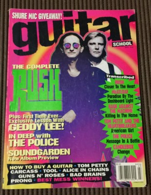 Guitar School Magazine March 1994 Rush / Geddy Lee / In Deep With The Police
