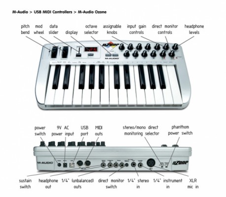 M-audio ozone, teclado + tarjeta - condiciones actualizadas -