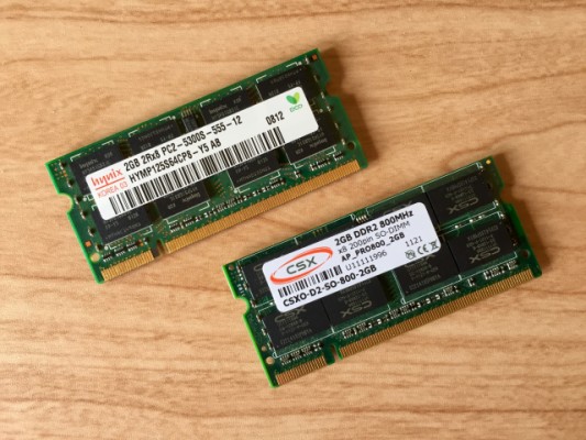 Memoria RAM 2x 2GB DDR2 800Mhz SO-DIMM