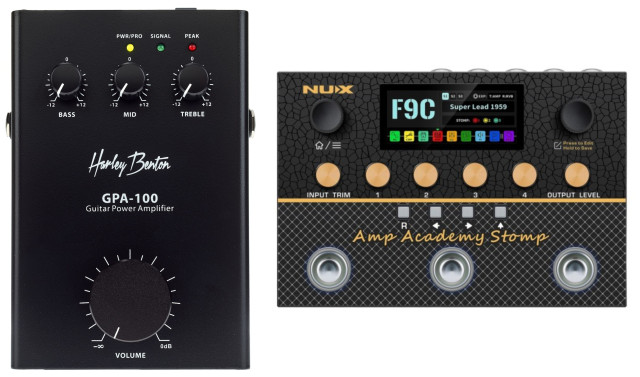 Nux Amp academy stomp + Etapa Harley Benton