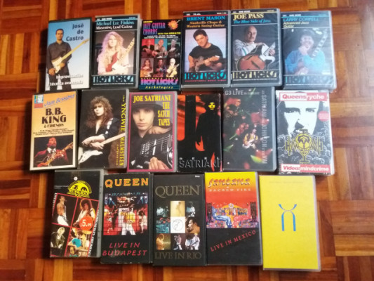 Varios VHS tutoriales y conciertos