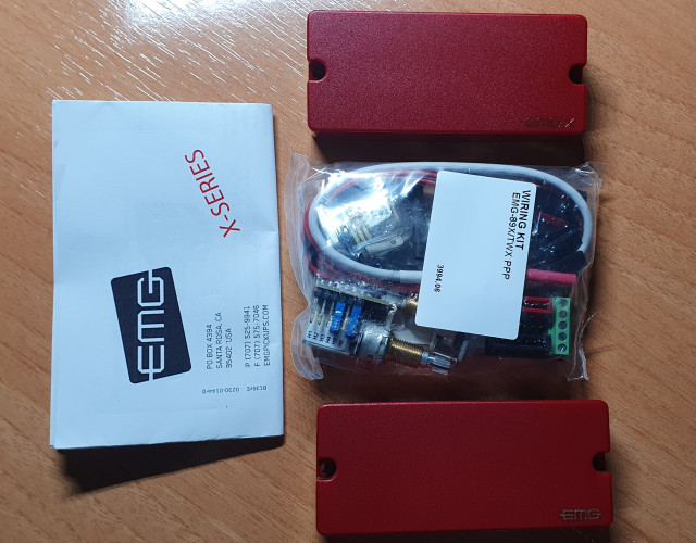 Set Pastillas EMG 707 y 707TW-X Rojo 7 cuerdas NUEVAS
