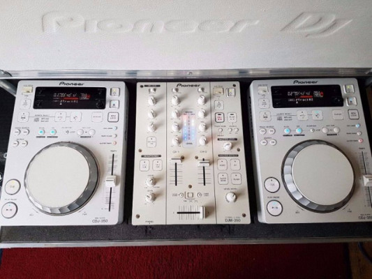 Pioneer Cdj-350 x2 (Edición Perla Blanca) + Djm-350 + Flightcase