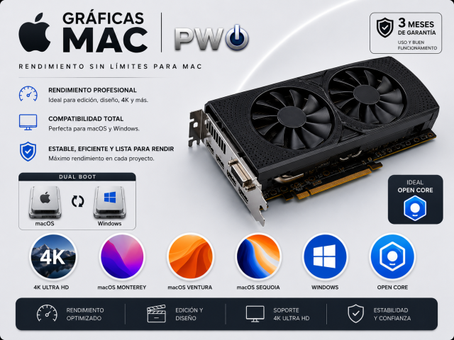 Gráficas Mac pro 5..1- Catalina/Monterrey/Ventura/Sequoia