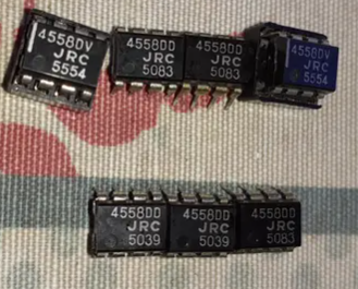 JRC 4558 Para tubescreamer ts9 y ts808 original Japan radio!!