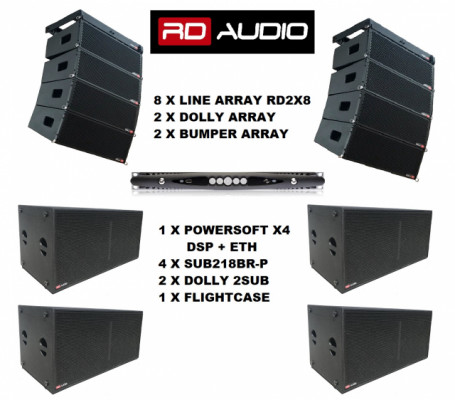 Line Array RD Audio + Powersoft X4