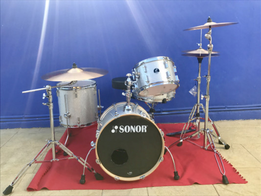 batería sonor sse12 silver sparkle