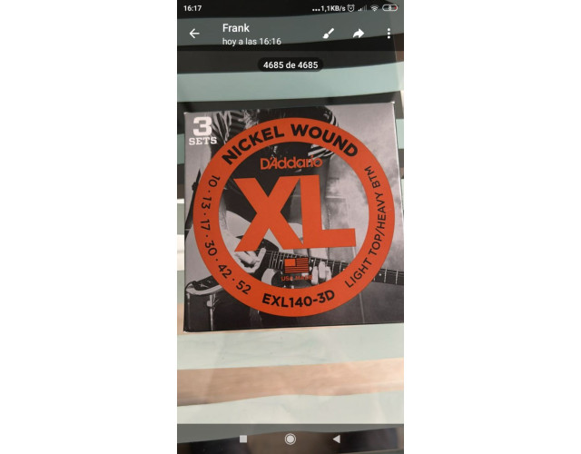 2 sets D'addario 10-52 por sets 9-42 o set de 9.5 o 10-46
