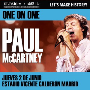 4 Entradas para Paul Mccartney en Madrid 2 de junio PISTA