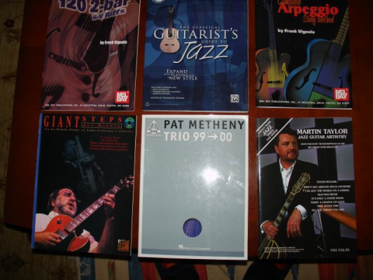 5 libros  para Guitarra de Jazz + CD