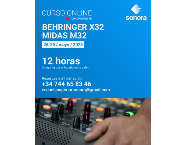 Curso online en directo de Behringer X32