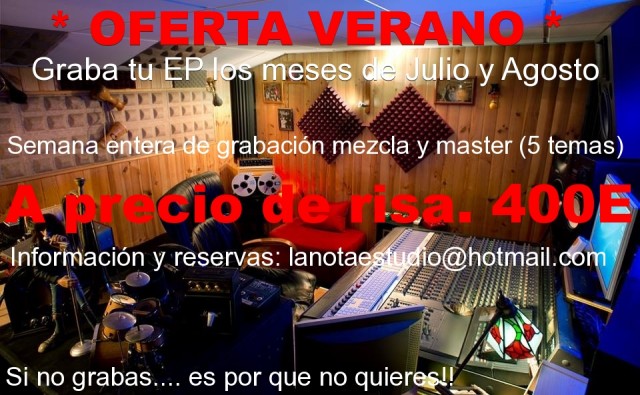 Oferta de Verano (Graba tu EP a precio de risa) Madrid