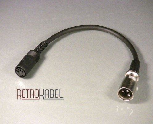 2x Cable Adaptador DIN -> XLR para micrófonos vintage (RetroKabel)