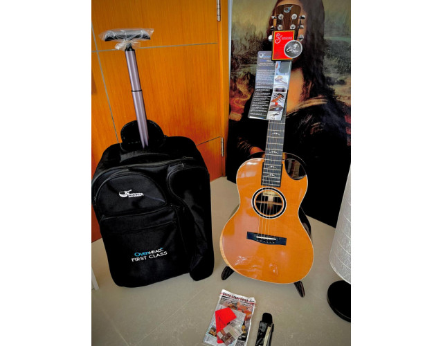 Guitarra de viaje Journey FP592-13LTD2Parlor. Se puede desmontar el mástil.