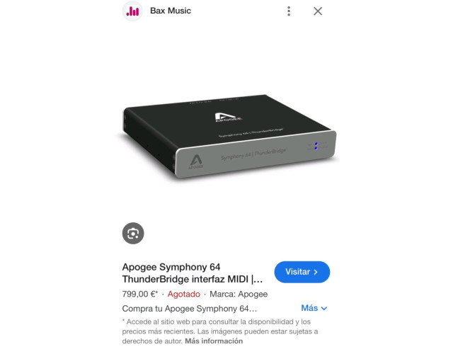 Apogee Thunderbridge + 2x X-Symphony cards