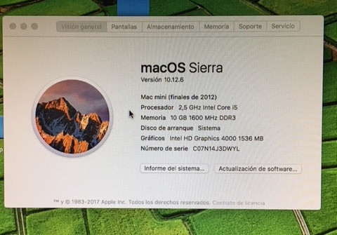 Mac mini 2012 (ampliable)