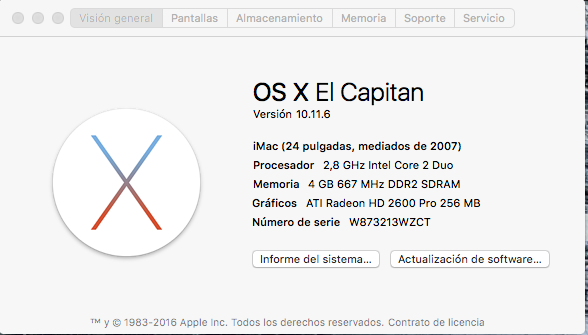 iMac 24" 2,8 - 4GB RAM - 256 SSD
